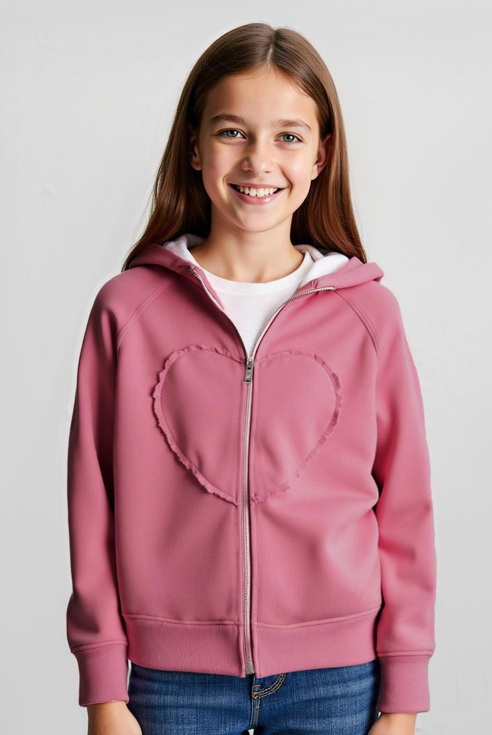 ELEVEN - Polerón Niña Eleven Algodón con Cierre y Gorro