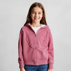 ELEVEN - Polerón Niña Algodón con Cierre y Gorro