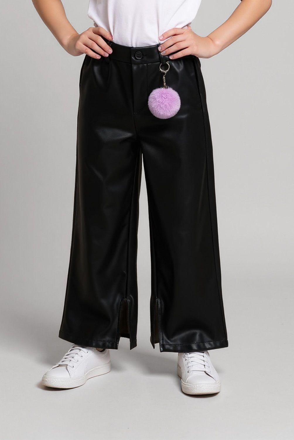 YAMP - Pantalón Wide Leg Ecocuero Niña Yamp