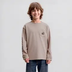 DOO AUSTRALIA - Polera Manga Larga Niño Estampada Casual