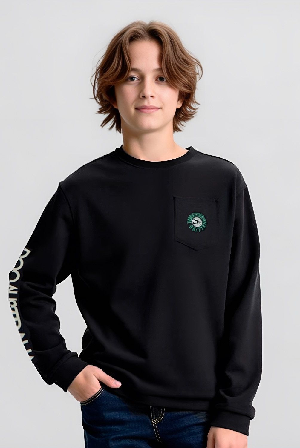 DOO AUSTRALIA - Polera Manga Larga Doo Australia Niño Estampada Casual