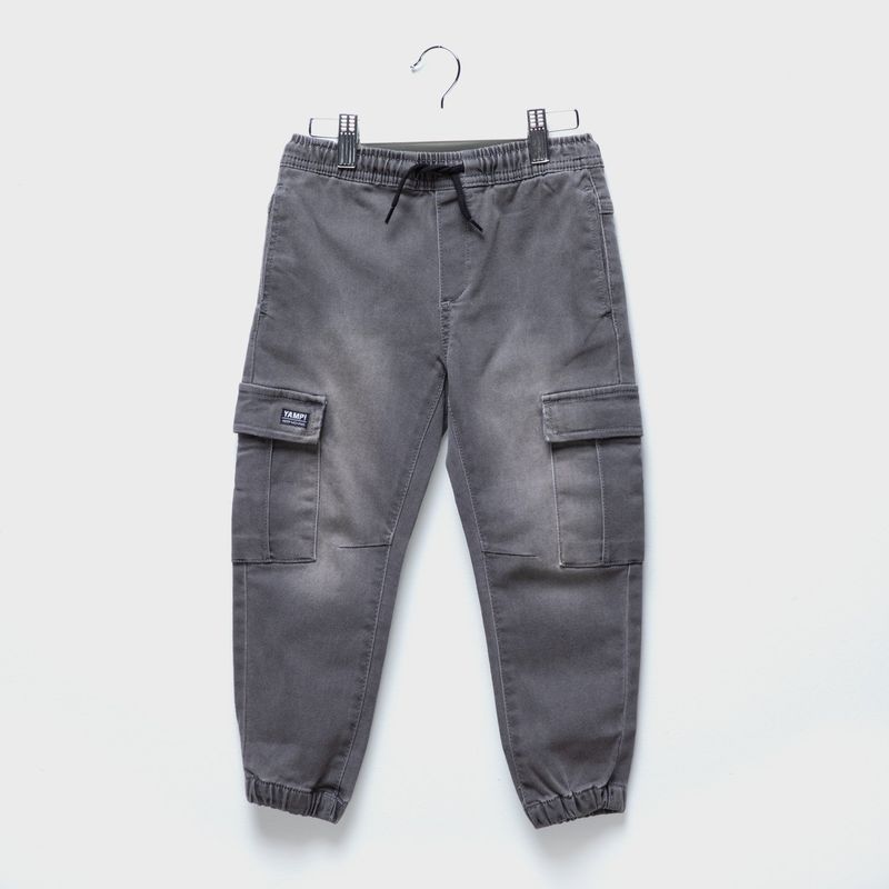 YAMP - Jeans Cargo Jogger Yamp Niño Denim Diseño Liso