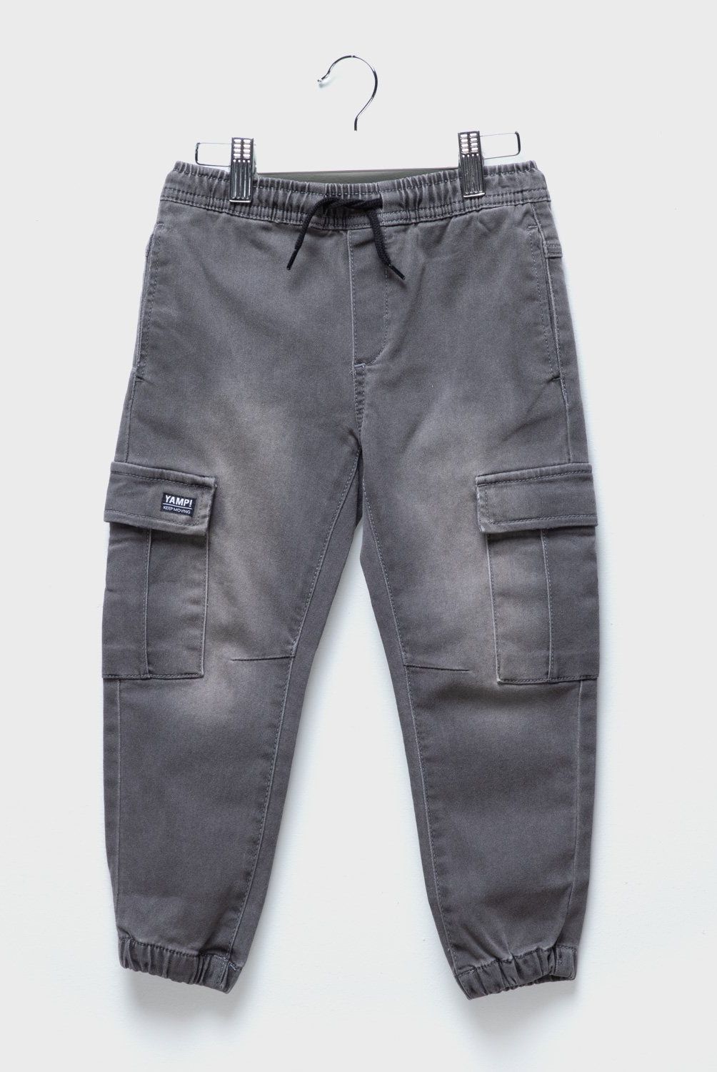 YAMP - Jeans Cargo Jogger Yamp Niño Denim Diseño Liso