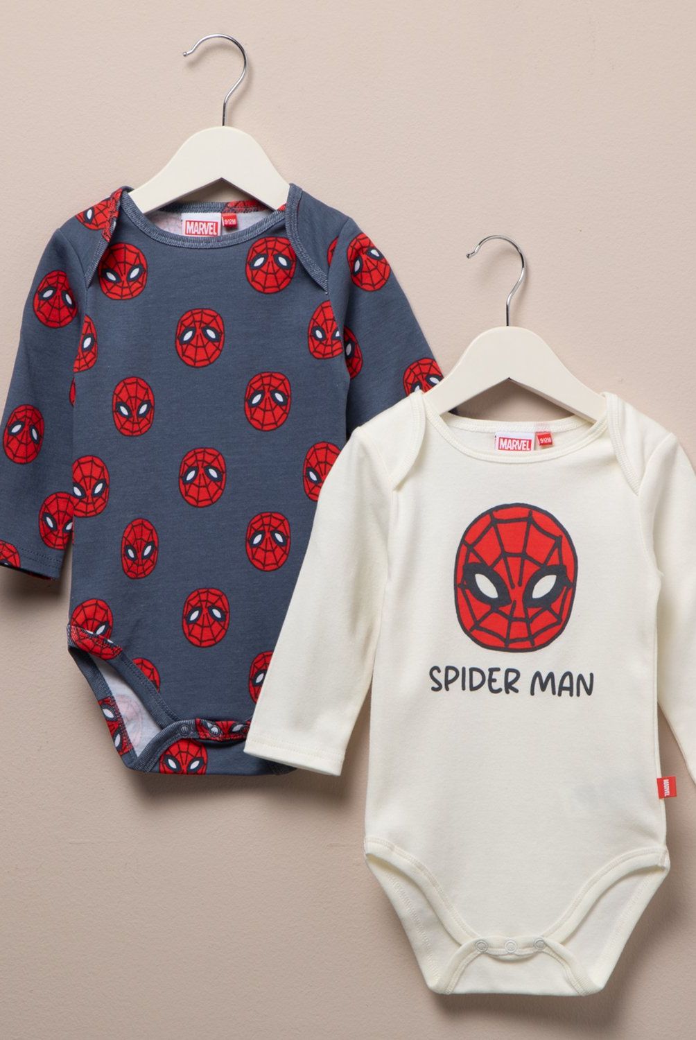 MARVEL - Pack 2 Bodys Bebé Niño Spider Man Marvel