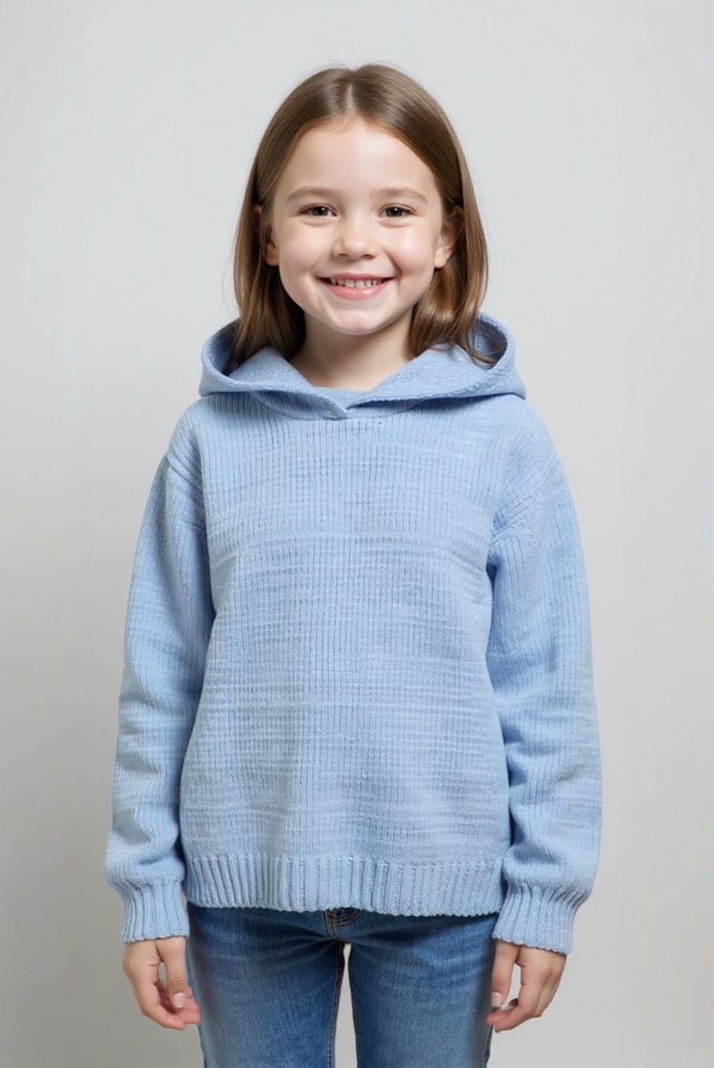 YAMP - Sweater Acrílico Niña Yamp Con Capucha Manga Larga