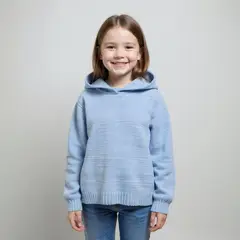 YAMP - Sweater Acrílico Niña Con Capucha Manga Larga