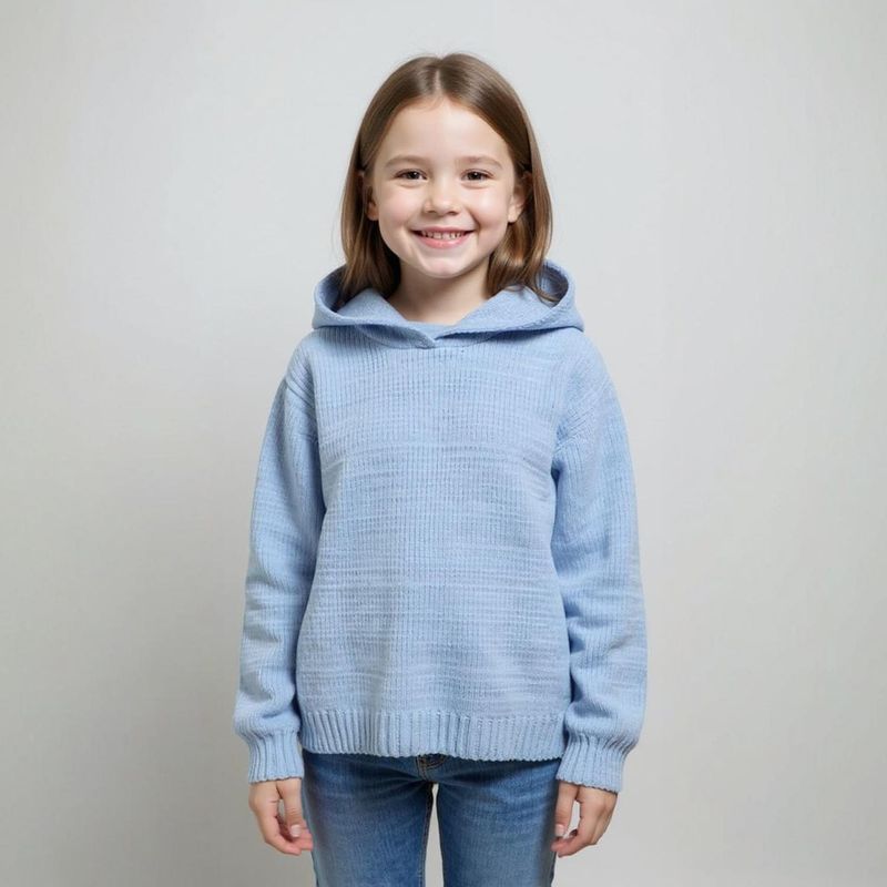 YAMP - Sweater Acrílico Niña Yamp Con Capucha Manga Larga