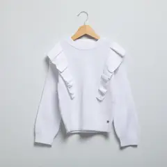 YAMP - Sweater Niña Manga Larga con Volantes