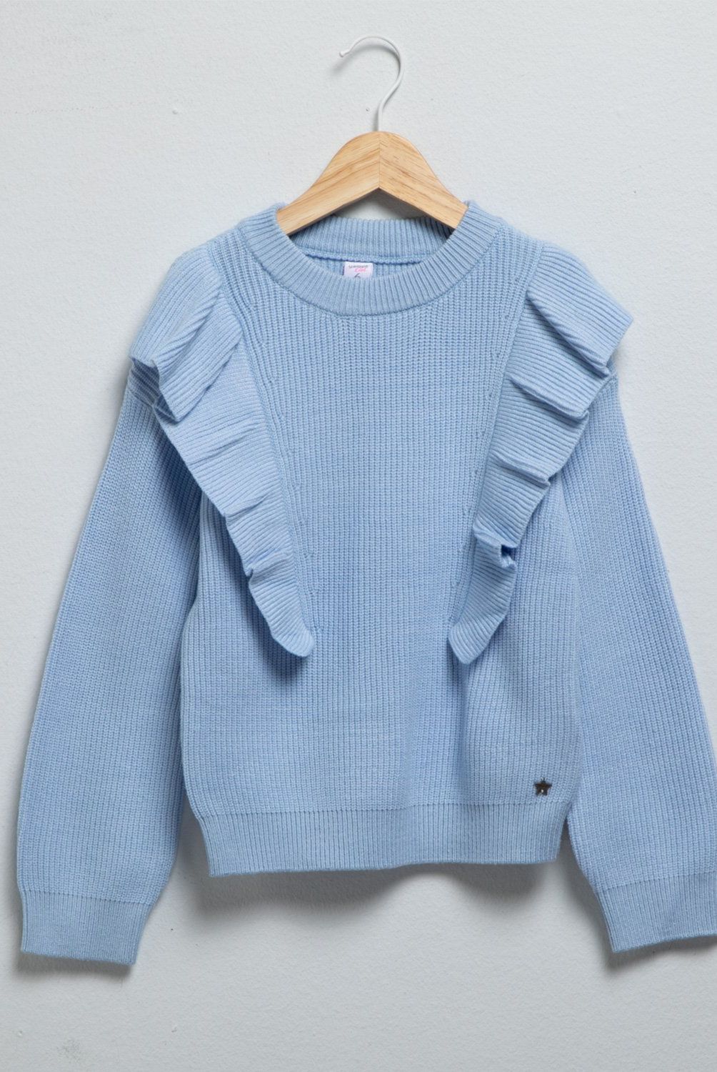 YAMP - Sweater Niña Yamp Manga Larga con Volantes