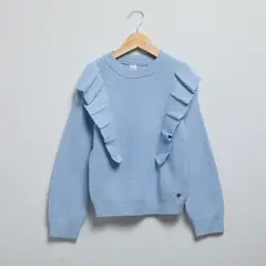 YAMP - Sweater Niña Manga Larga con Volantes
