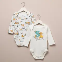 REY LEON - Pack De 2 Bodys Algodón Bebé Niño