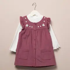 YAMP - Vestido Cotelé Más Polera Bebé Niña