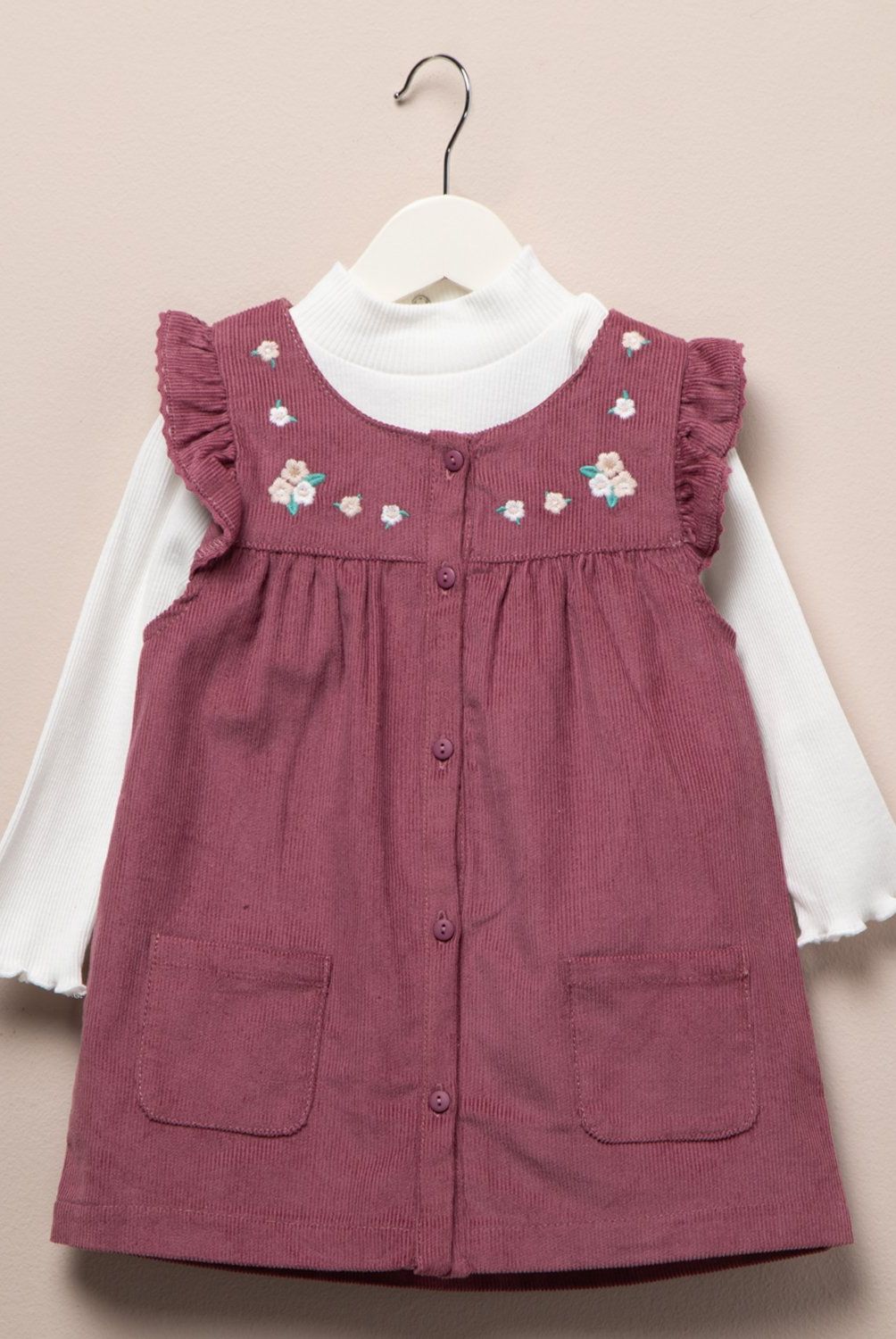 YAMP - Vestido Cotelé Más Polera Bebé Niña Yamp