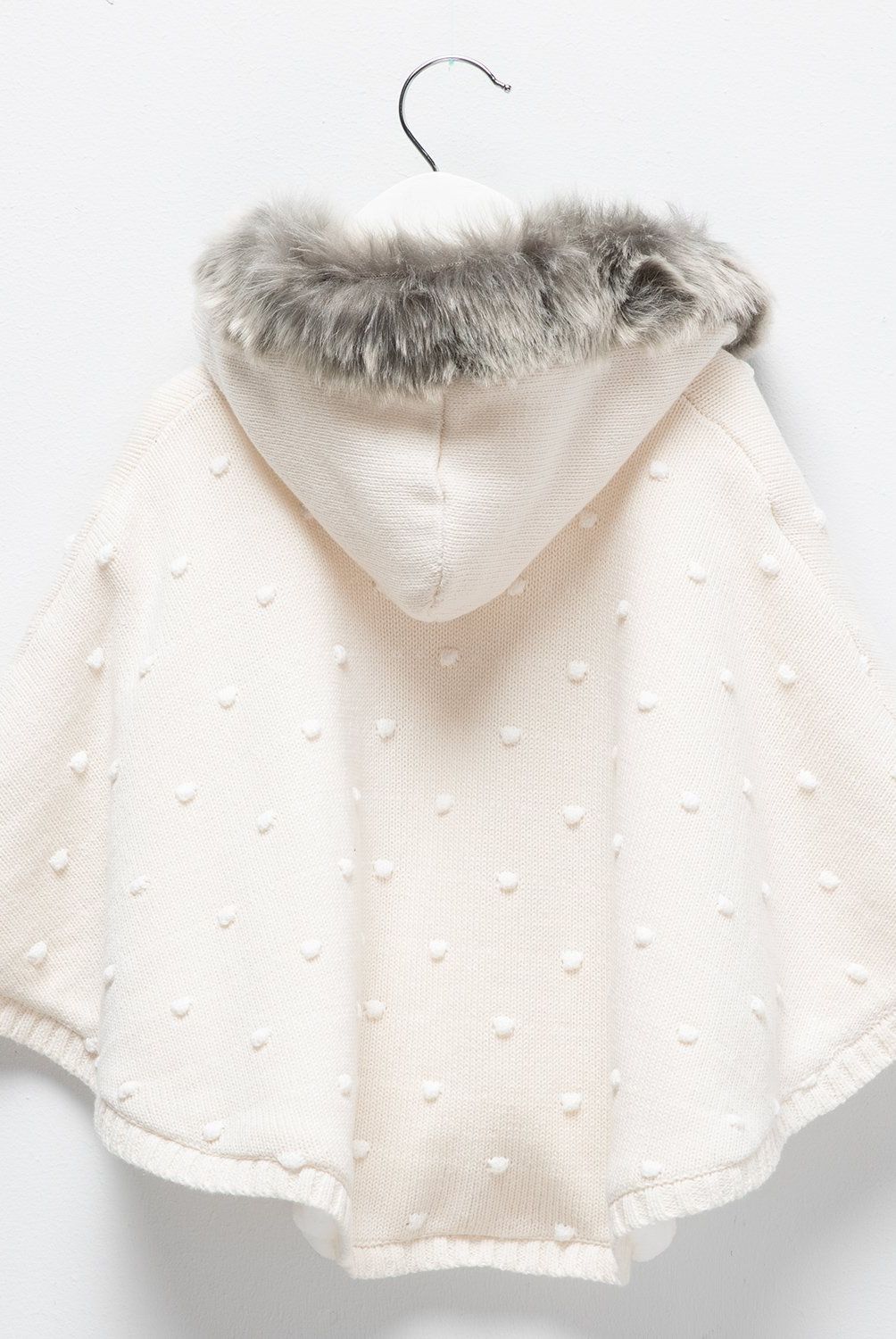 CONIGLIO - Poncho Coniglio Algodón Bebé Niña con Gorro