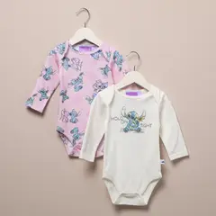 LILO & STITCH - Pack De 2 Bodys Algodón Bebé Niña