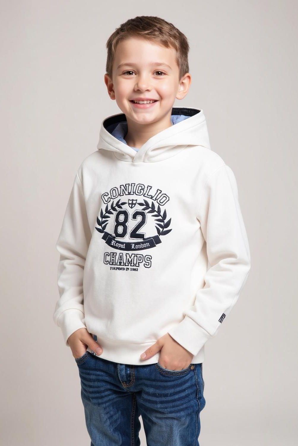 CONIGLIO - Polerón Coniglio Estampado Algodón Niño Manga Larga
