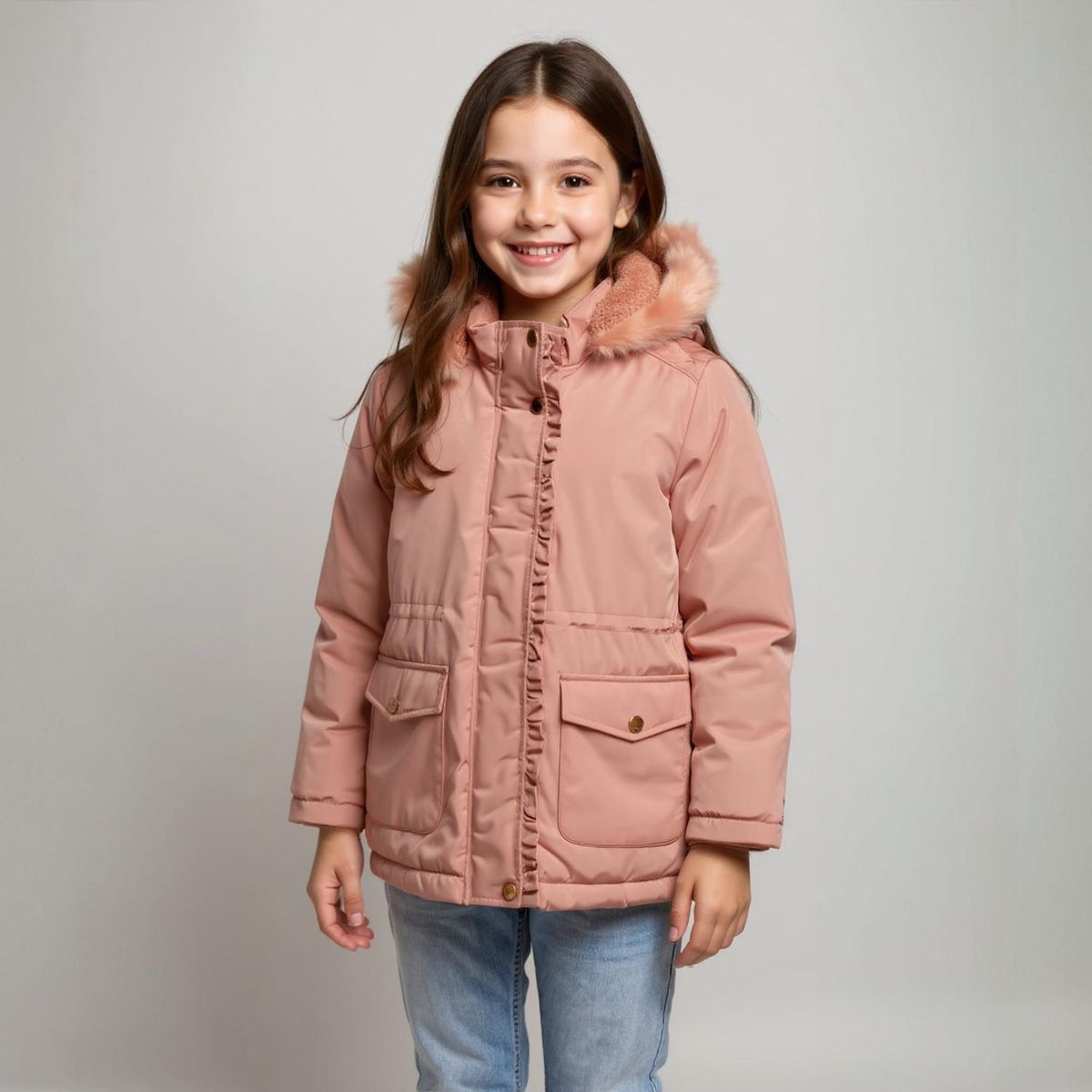 YAMP - Parka Larga Forro Peludo Niña Yamp