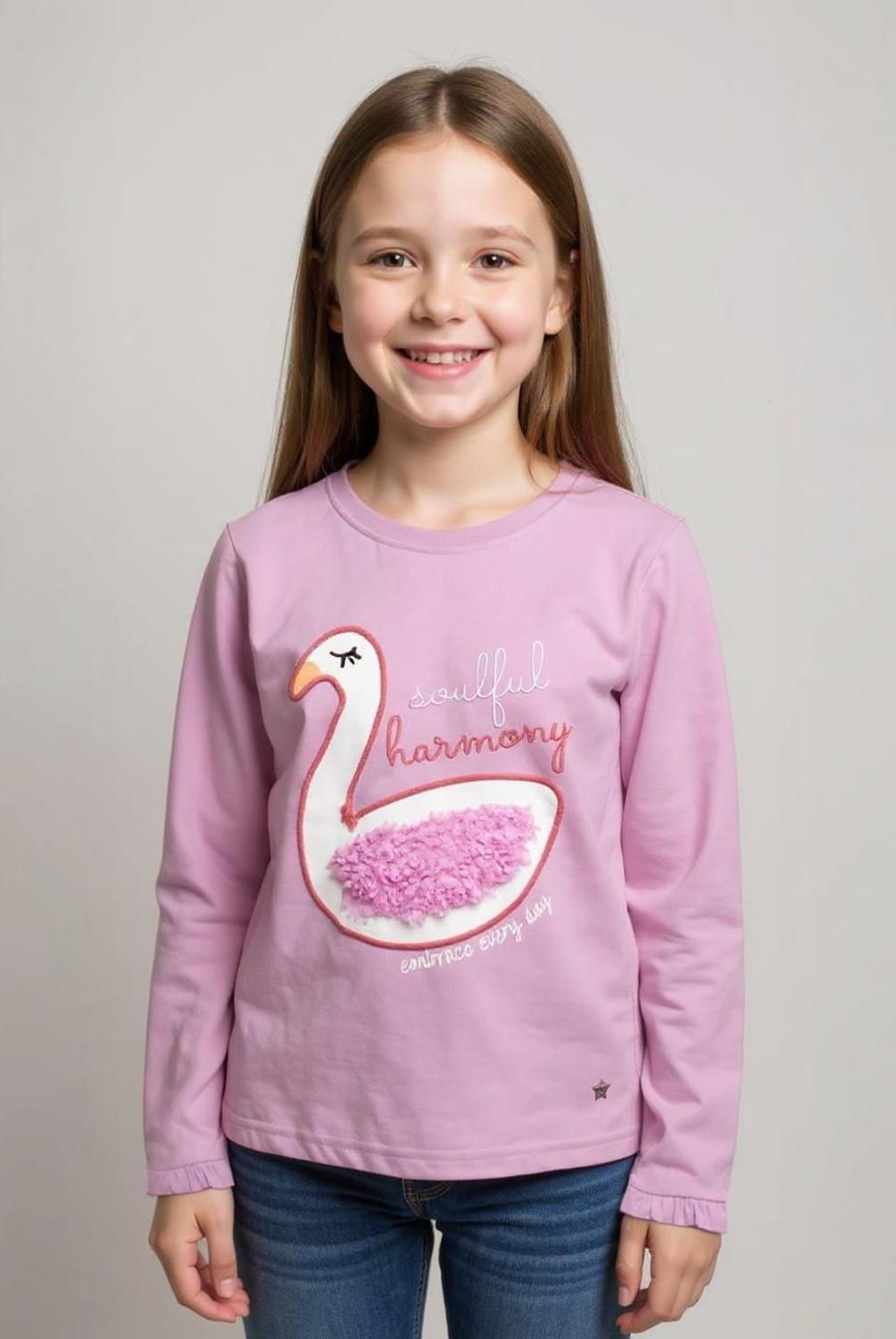 YAMP - Polera Algodón Con Aplicación Niña Yamp