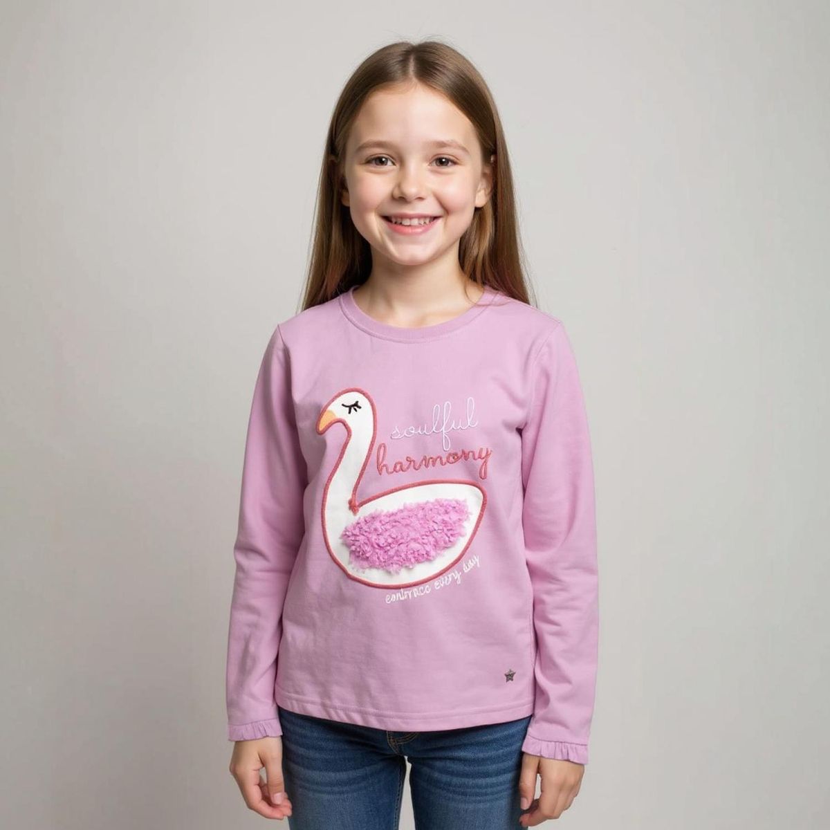 YAMP - Polera Algodón Con Aplicación Niña Yamp