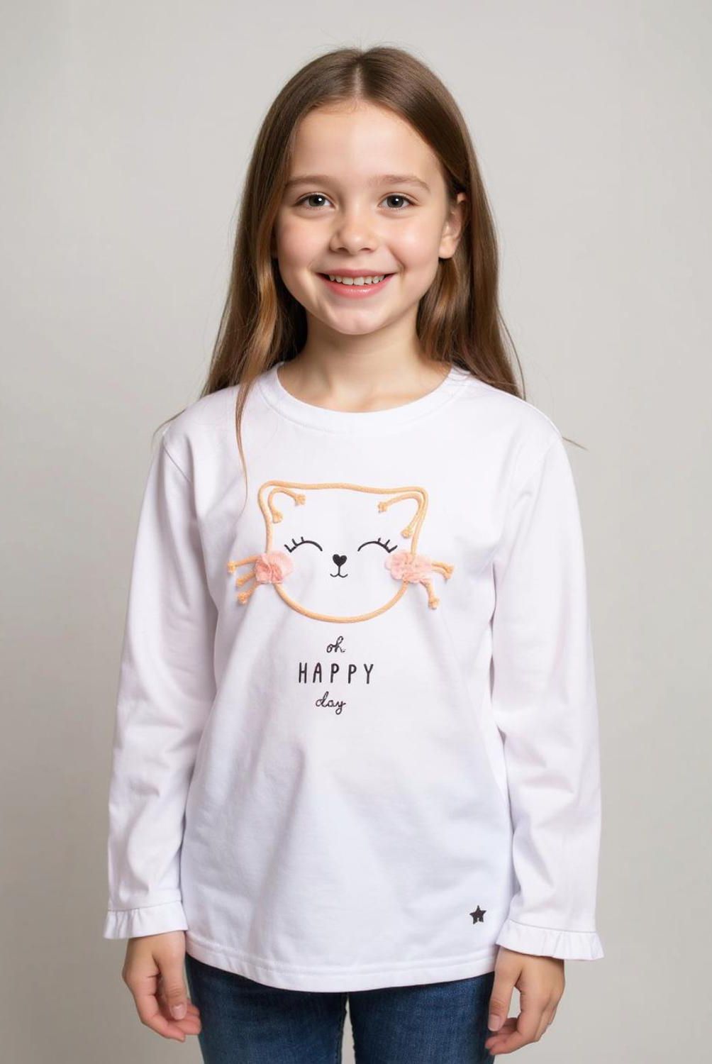 YAMP - Polera Algodón Con Aplicación Niña Yamp