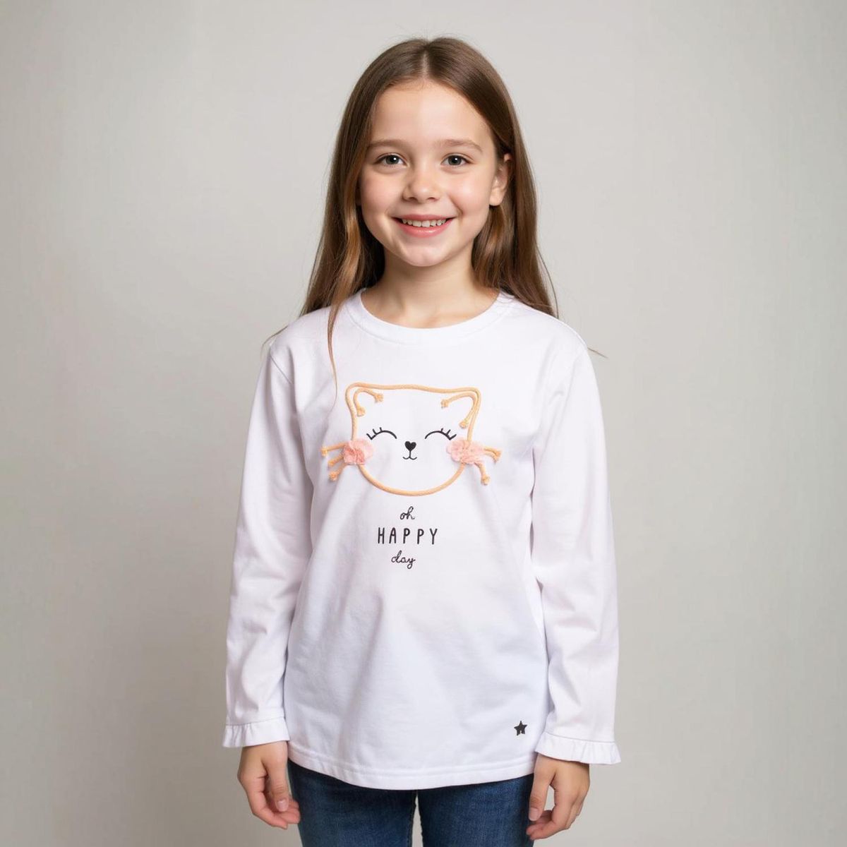 YAMP - Polera Algodón Con Aplicación Niña Yamp