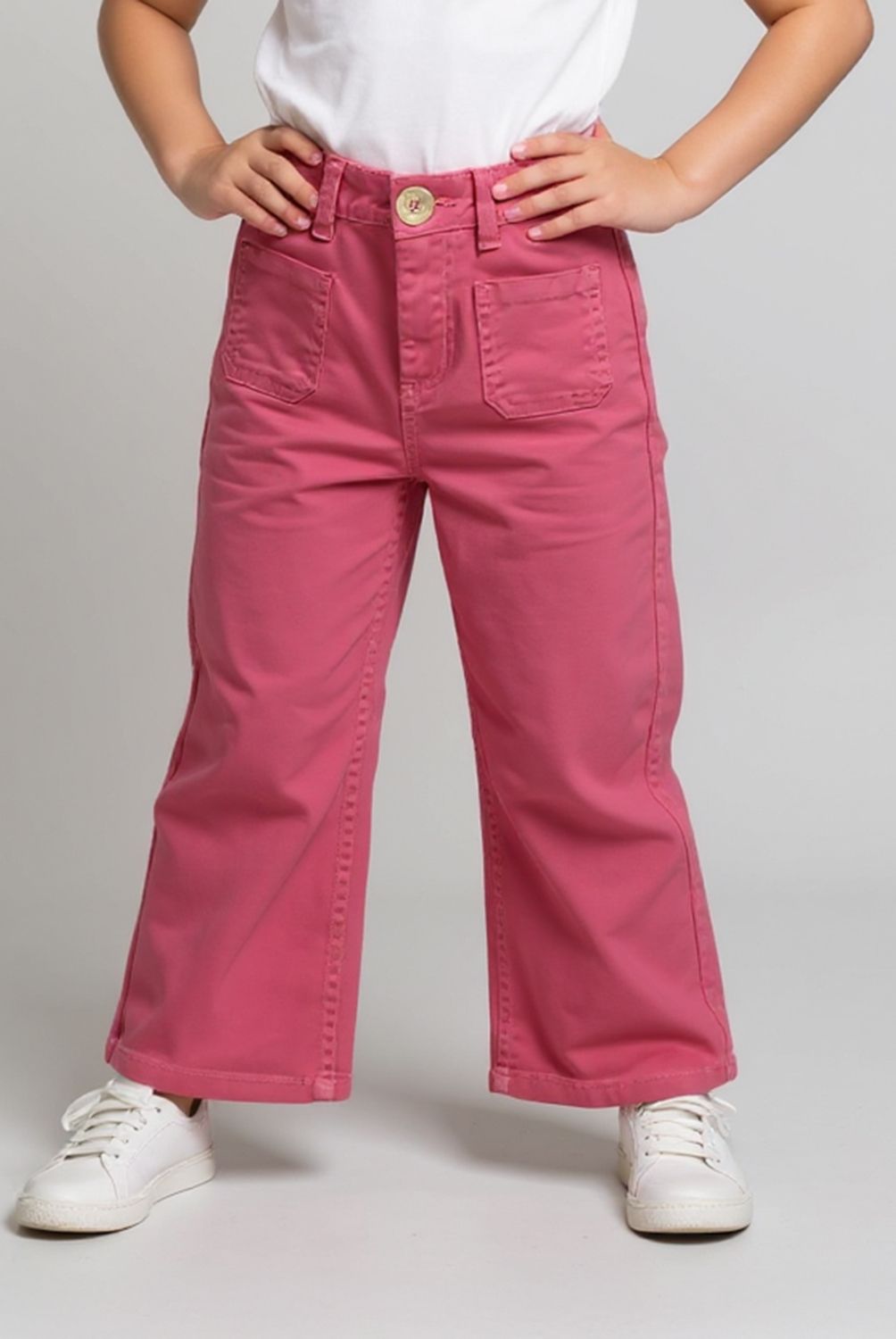 YAMP - Pantalón Wide Leg Algodón Niña Yamp Casual