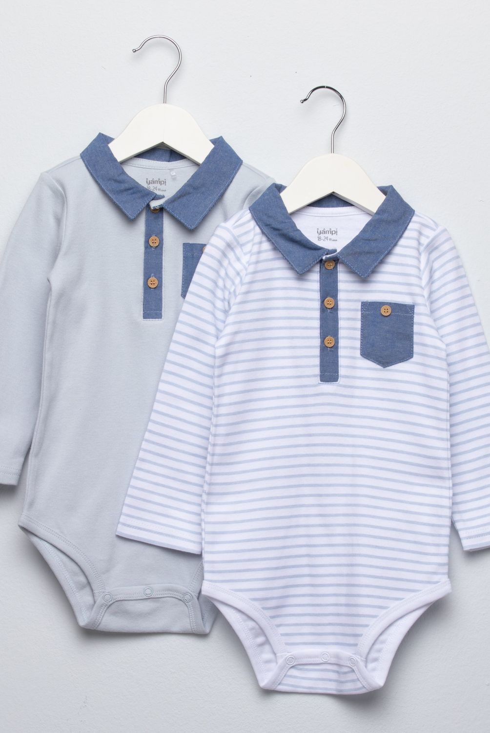 YAMP - Pack de 2 Bodys Algodón Bebé Niño Yamp
