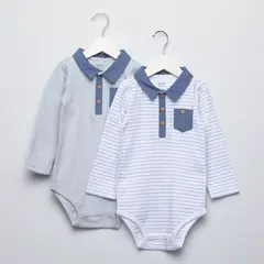 YAMP - Pack de 2 Bodys Algodón Bebé Niño