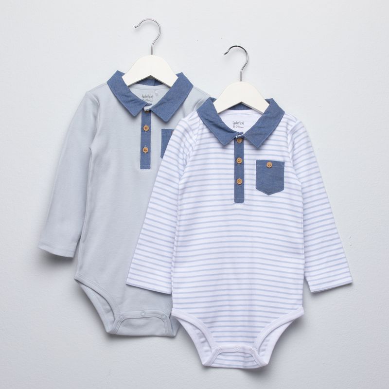 YAMP - Pack de 2 Bodys Algodón Bebé Niño Yamp