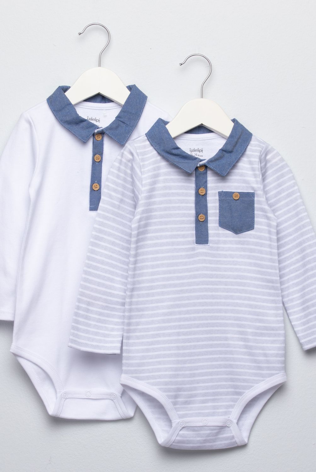 YAMP - Pack de 2 Bodys Algodón Bebé Niño Yamp