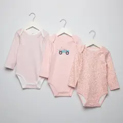YAMP - Pack de 3 Bodys Algodón Bebé Niña