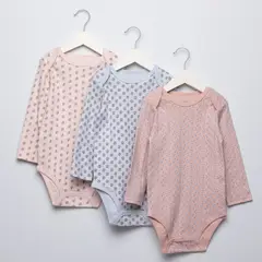 YAMP - Pack de 3 Bodys Algodón Bebé Niña