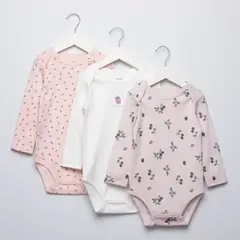 YAMP - Pack de 3 Bodys Algodón Bebé Niña