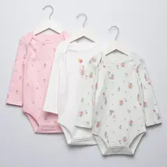 YAMP - Pack de 3 Bodys Algodón Bebé Niña