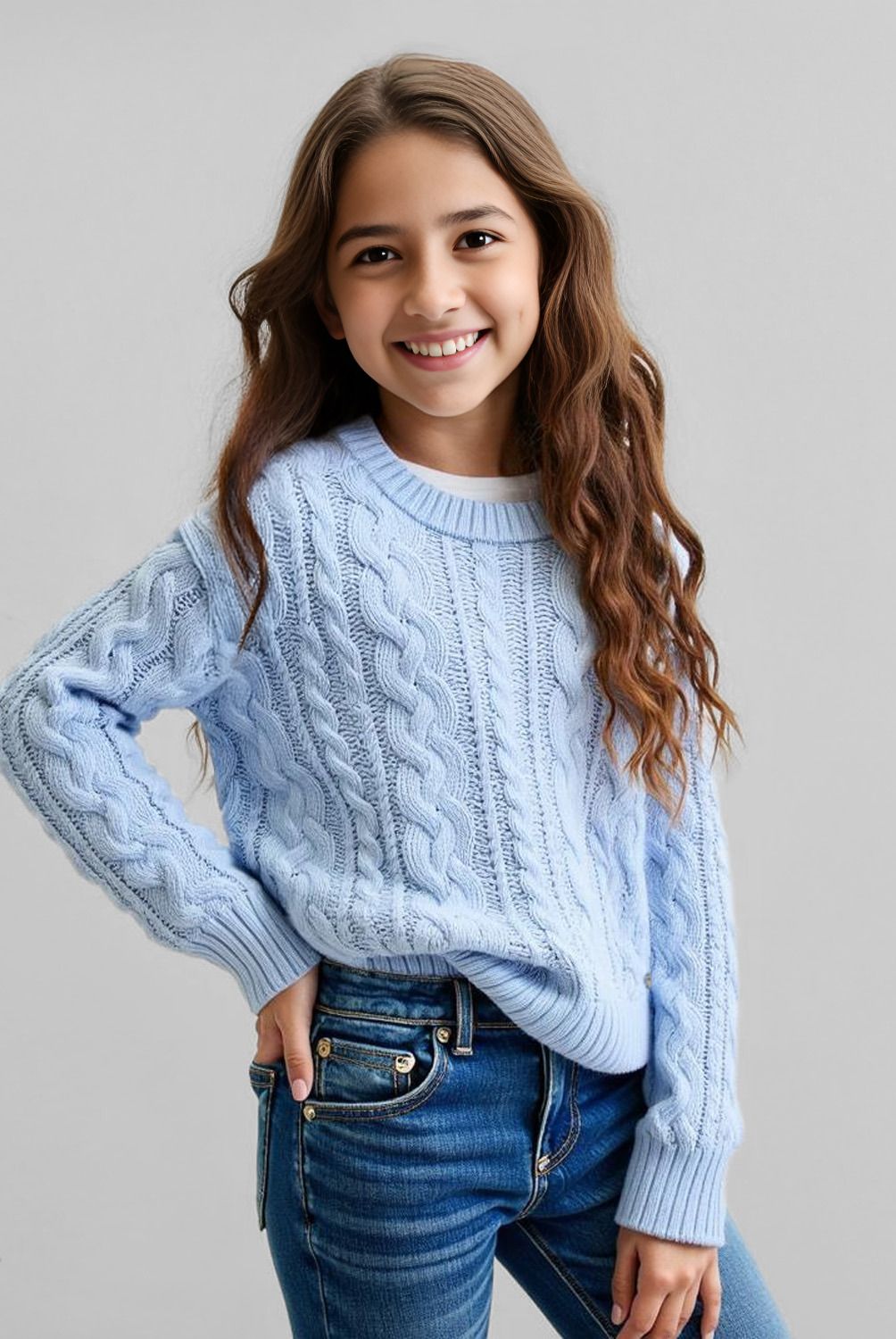 ELEVEN - Sweater Niña Eleven Diseño Trenzas