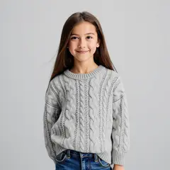 ELEVEN - Sweater Niña Diseño Trenzas