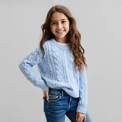 ELEVEN - Sweater Niña Diseño Trenzas