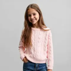 ELEVEN - Sweater Niña Diseño Trenzas