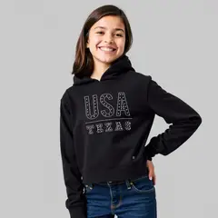 ELEVEN - Polerón Niña Algodón Estampado con Gorro