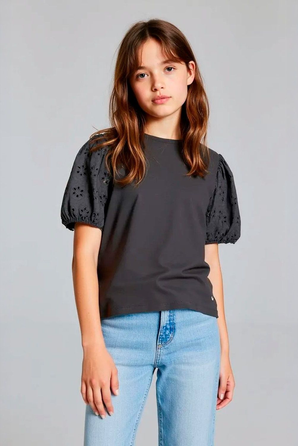 ELEVEN - Polera Eleven Manga Corta Diseño Niña Algodón