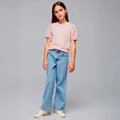 ELEVEN - Polera Manga Corta Diseño Niña Algodón