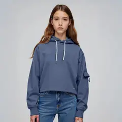ELEVEN - Polerón Niña Diseño Casual con Gorro y Bolsillo Cargo