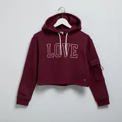 ELEVEN - Polerón Niña Diseño Casual con Gorro y Bolsillo Cargo