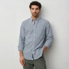 UNIVERSITY CLUB - Camisa Casual Manga Larga Algodón
