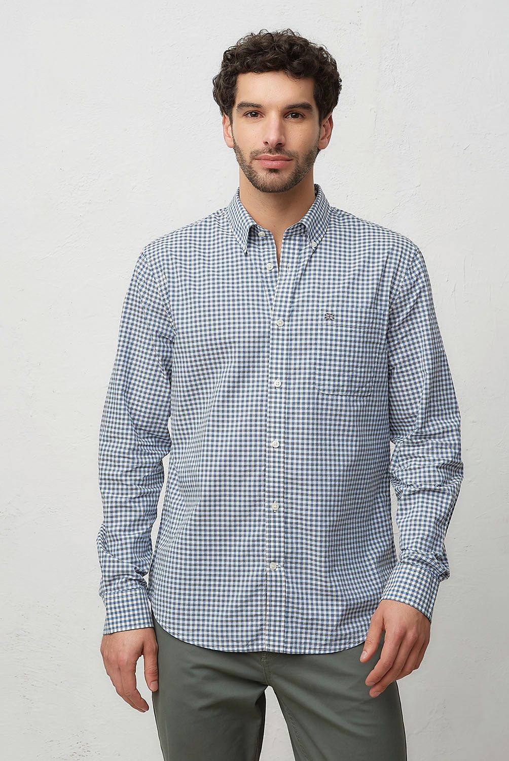 UNIVERSITY CLUB - Camisa Casual Manga Larga Algodón University Club