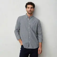 UNIVERSITY CLUB - Camisa Casual Manga Larga Algodón