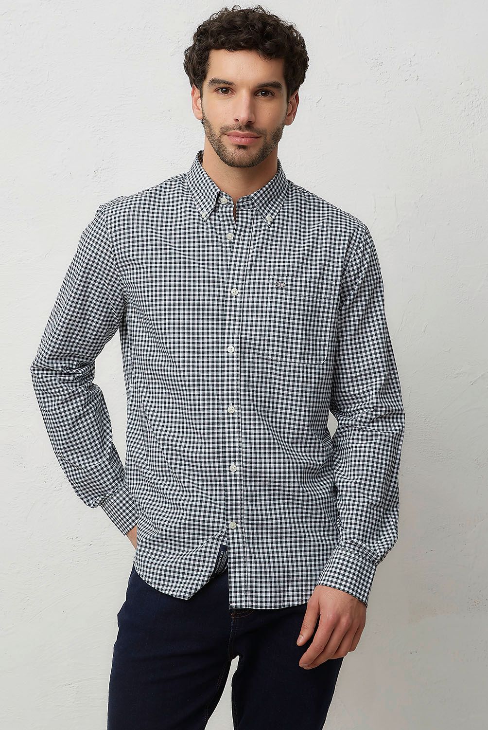 UNIVERSITY CLUB - Camisa Casual Manga Larga Algodón University Club