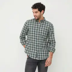 UNIVERSITY CLUB - Camisa Casual Manga Larga Algodón