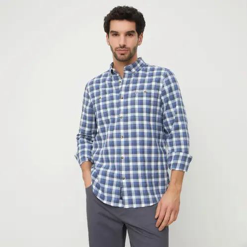 UNIVERSITY CLUB - Camisa Casual Manga Larga Algodón