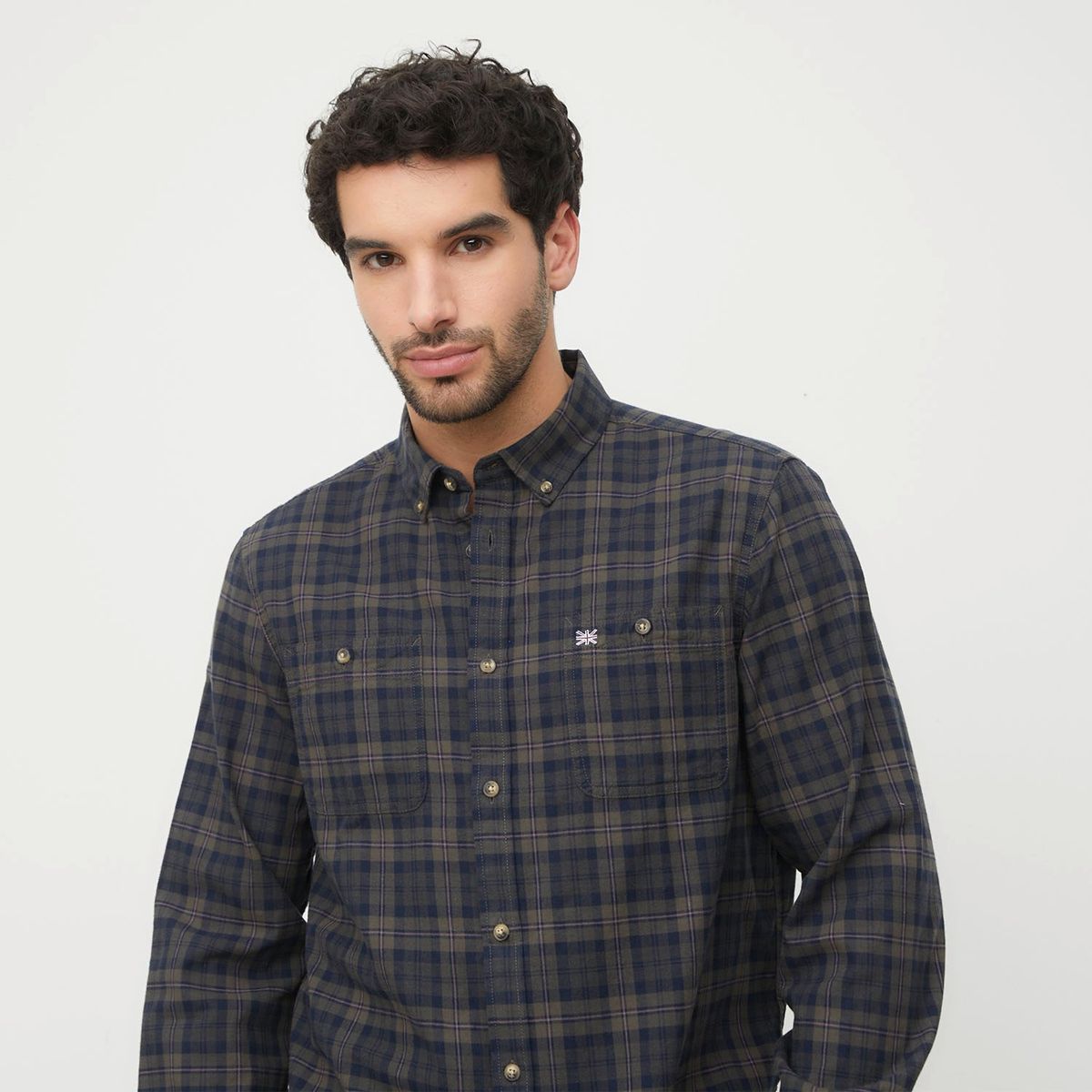 UNIVERSITY CLUB - Camisa Casual Manga Larga Algodón University Club